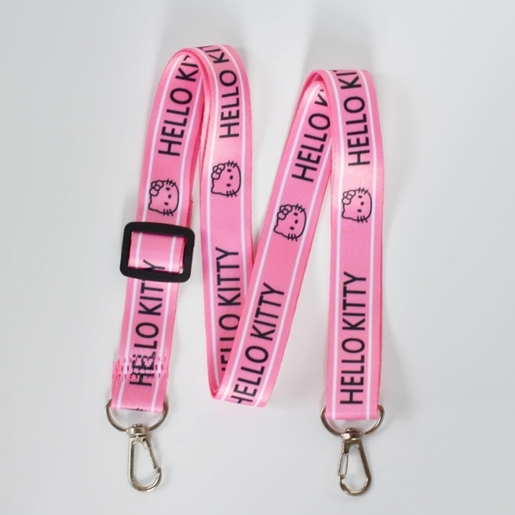 Hello Kitty Pink Cute Small Silicone Crossbody Bag With Adjustable Straps, NEW - Picture 3 of 3